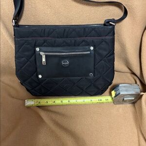 Knomo Silvi Black Quilted Crossbody Business Travel Bag